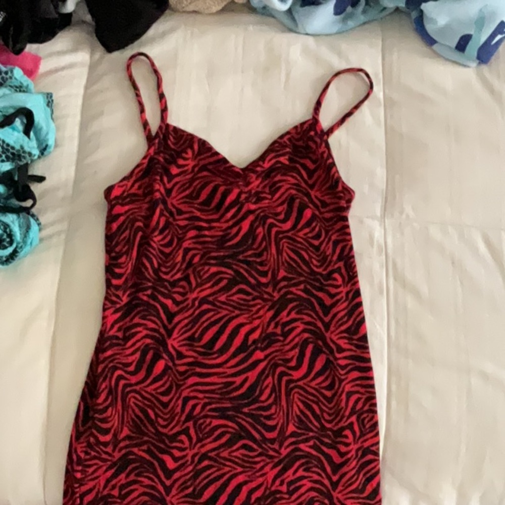Y2K VINTAGE RED ZEBRA CAMI
